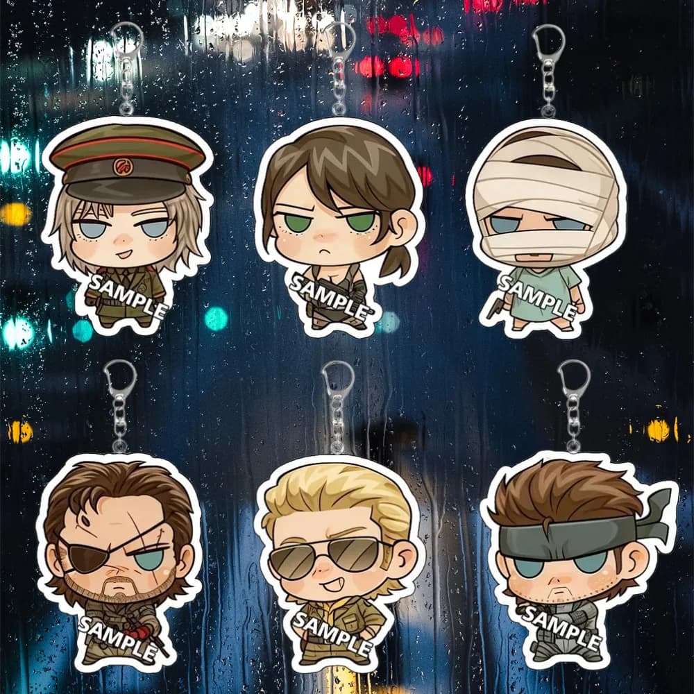 For MGS Game Peripheral Revolver Liquid Venom Acrylic KeyChain Custom Decoration Pendant Accessories Creativity Festival Gift