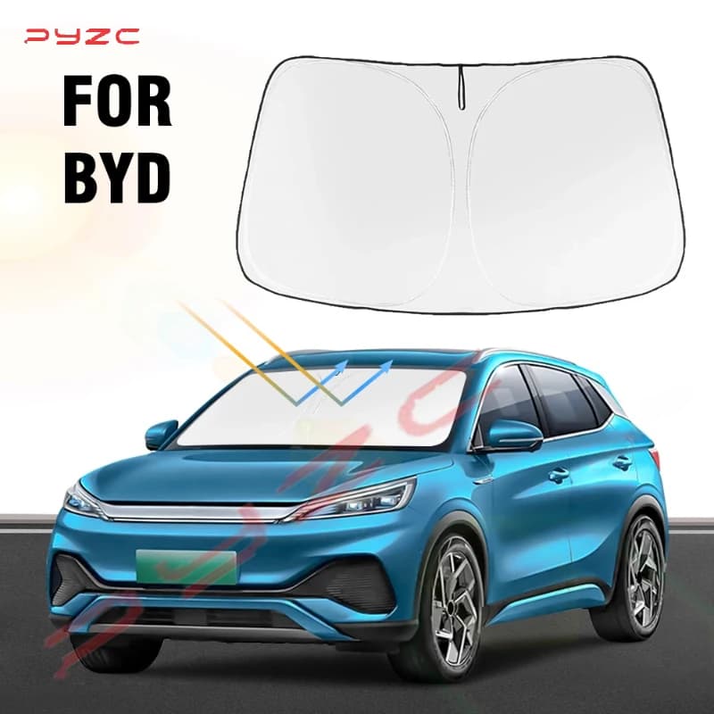 Parabrezza dell'auto Parasole Coperture Visiere Auto Finestra Anteriore Protezione Solare Ombrellone Coche Per BYD Atto 3 F3 E6 Yuan Song Plus Parasole