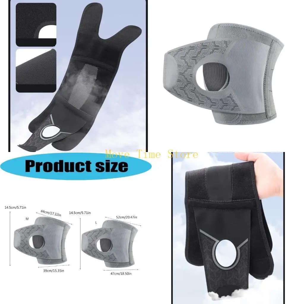 Ginocchiera atletica per assorbimento degli urti 92ME con stabilizzatori a molla in metallo Manicotto supporto per ginocchia