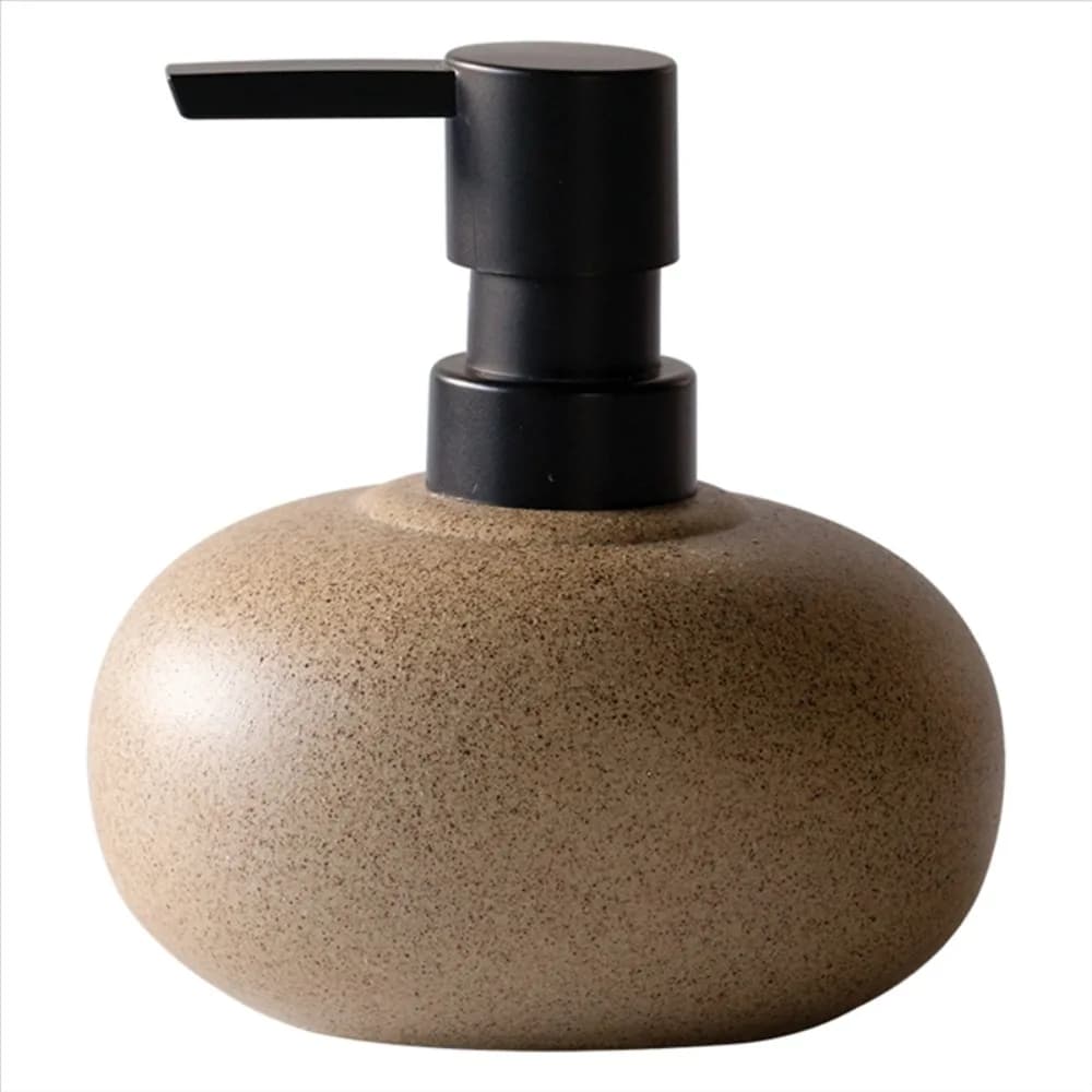 Dispenser di Sapone in Ceramica Vintage con Texture Effetto Pietra, Bottiglia per Lozione in Stile Nordico, per Casa e B&B
