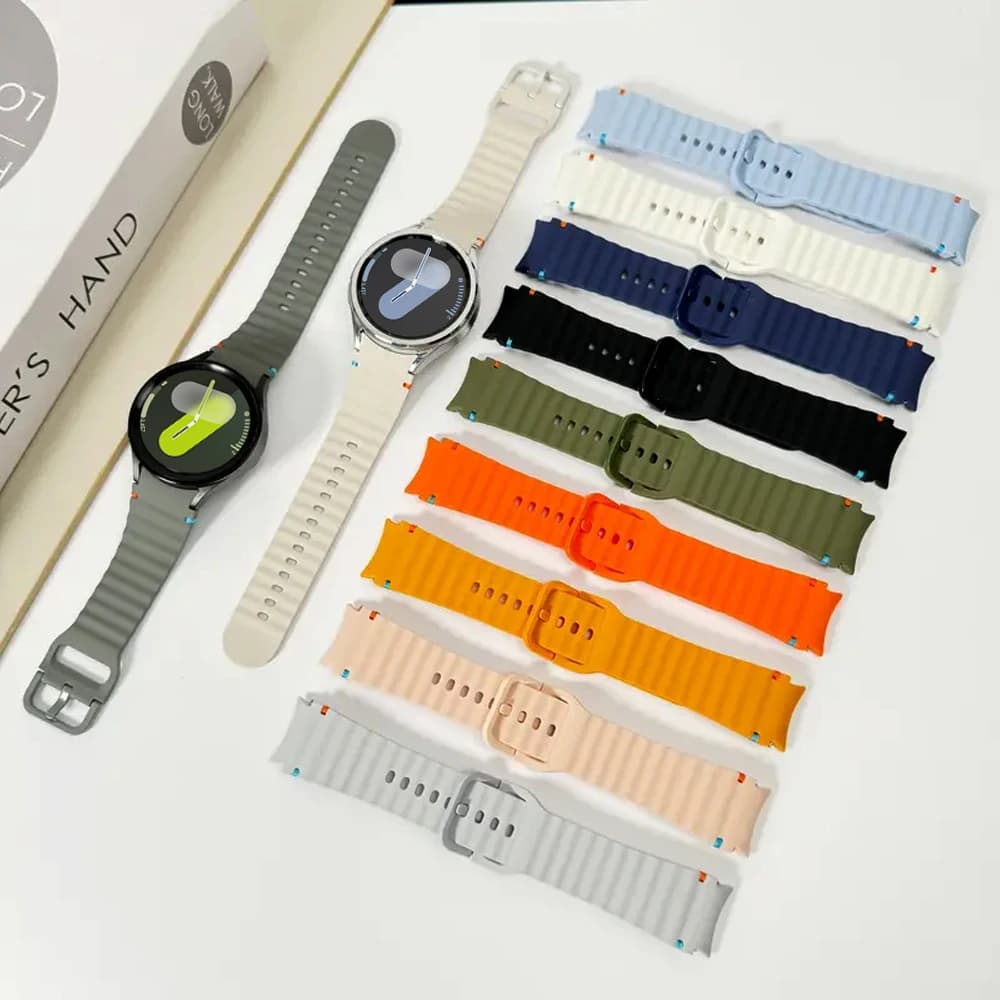 Originale per Samsung Galaxy watch 7 Band 5 Pro/6/4 classic/FE 40mm 44mm cinturino da polso in Silicone bracciale correa Galaxy watch 7 Strap