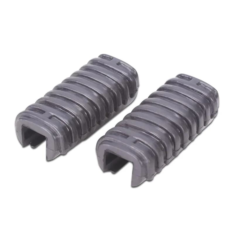 Nero Moto Anteriore Poggiapiedi Copertura In Gomma Borsette Pedale Set di Gomma Per Honda Steed400 Steed600 Shadow Magna VLX400 VLX600