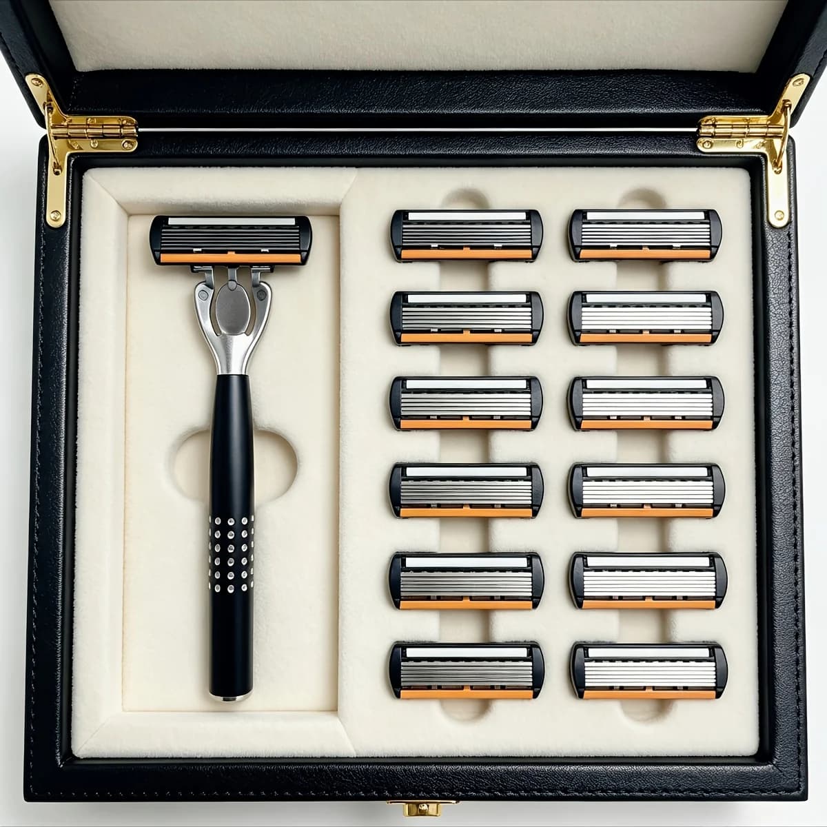 Men’s Manual Razor 6-Layer Precision Blade System Replaceable Refills, Long-term Use, Men & Women Suitable Great Gift for Dad