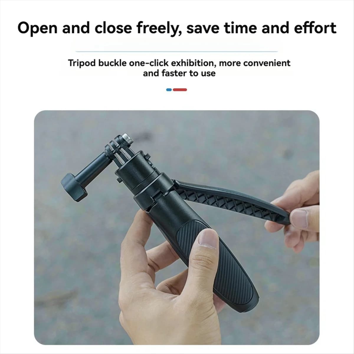 Treppiede pieghevole per selfie stick a sgancio rapido 2025+ per accessori per action camera GoPro13 Action 5/4/3