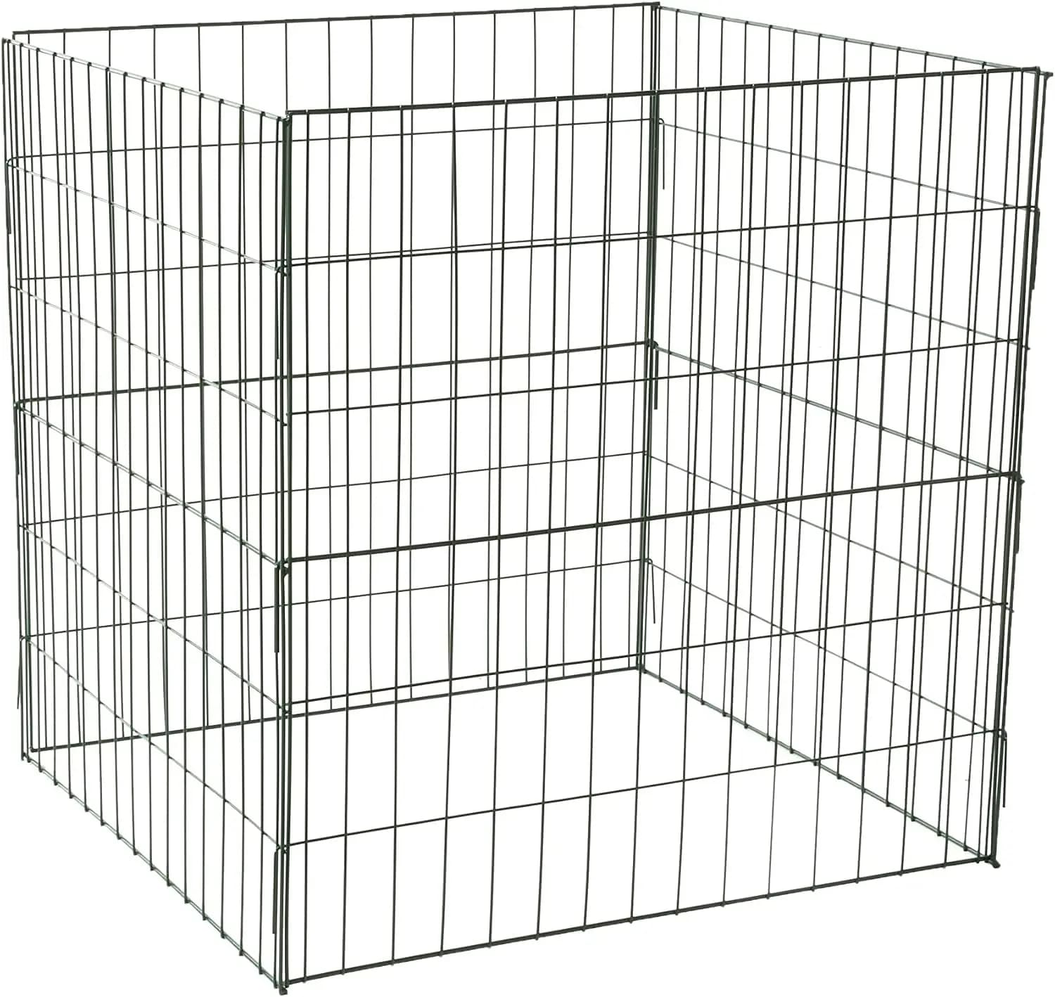 Compostiera da Esterno 30x30x30 Pollici con Porta Frontale, Facile Montaggio per Rifiuti da Giardino