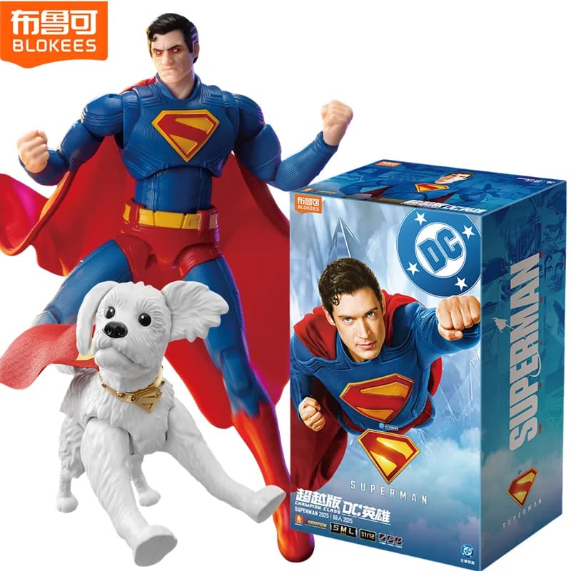 BLOKEES DC Superman Clark Kent David Packard Corenswet Comics Action Figure da Collezione, Giocattoli Snodabili da Assemblare Ispirati ai Film