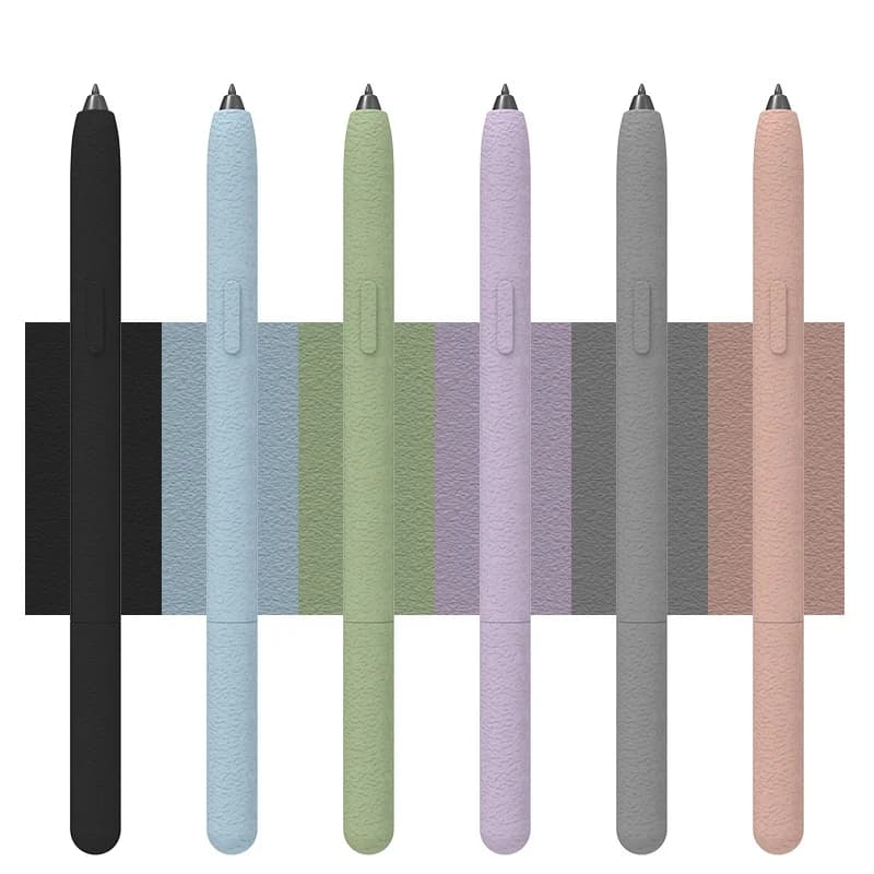Custodia per penna in silicone opaco per Samsung Galaxy Tab S9 FE Plus S8 Ultra S7 Plus S7 FE S6 Lite + S Pen Stylus Custodia morbida per matite