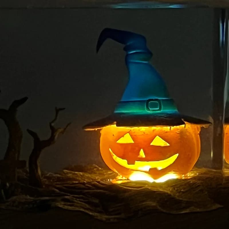 Night light ornament Halloween pumpkin dead wood popular modern creative crystal epoxy resin crafts