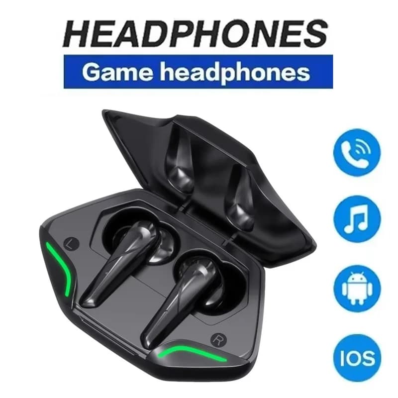 Wireless Headset Bluetooth Earbuds With HD Microphone Stereo Bass Clear Voice Call Control For Smartphone Mobile Phone Game Play