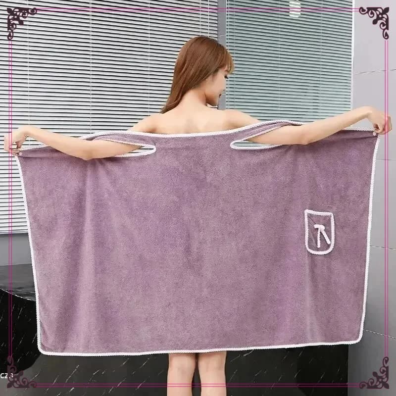 Asciugamano da bagno indossabile da donna Asciugatura rapida Beach Spa Accappatoio Doccia Asciugamano da palestra Leggero e morbido per donne e ragazze