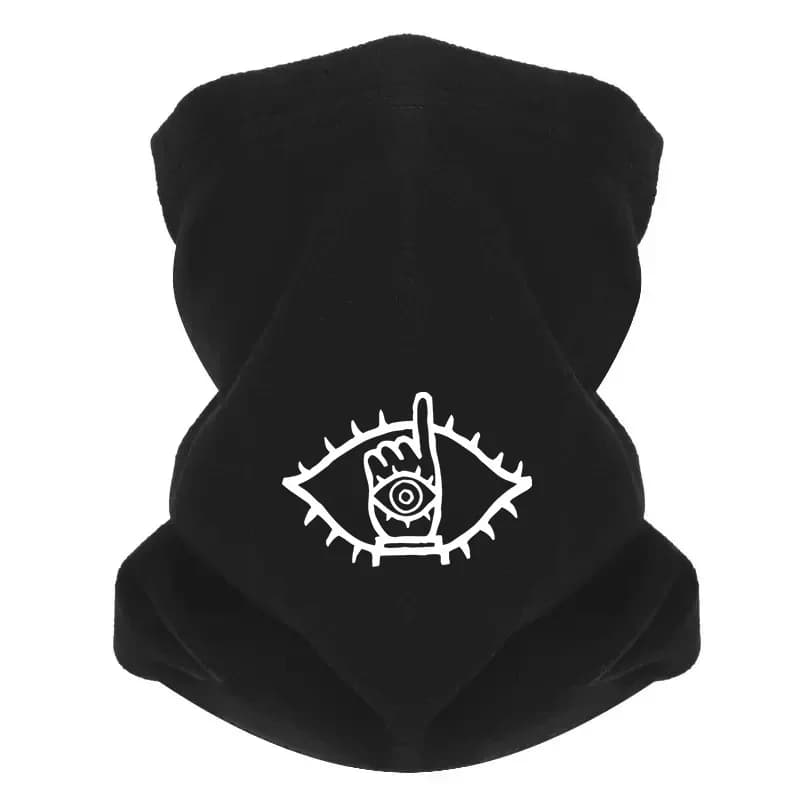 Eye hand sign upward Men Outdoor Scarf Mask Neck Gaiter Hat Women cap Headgear Windproof Keep Warm Winter Multifunctional