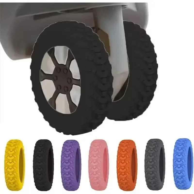 8 pieces thicken texture silicone wheels protection luggage travel shoes with wheels reduce noise wheels protection luggage accessories