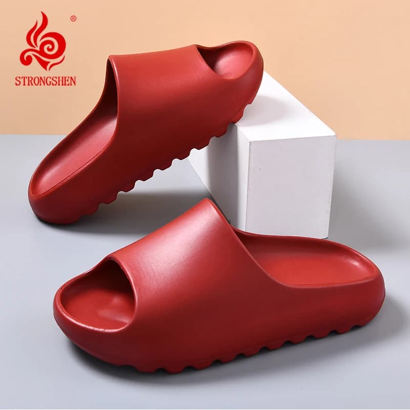 Pantofole da uomo alla moda estive leggere morbide con suola spessa EVA pantofole da bagno per la casa comfort massaggio scivoli per interni scarpe da doccia