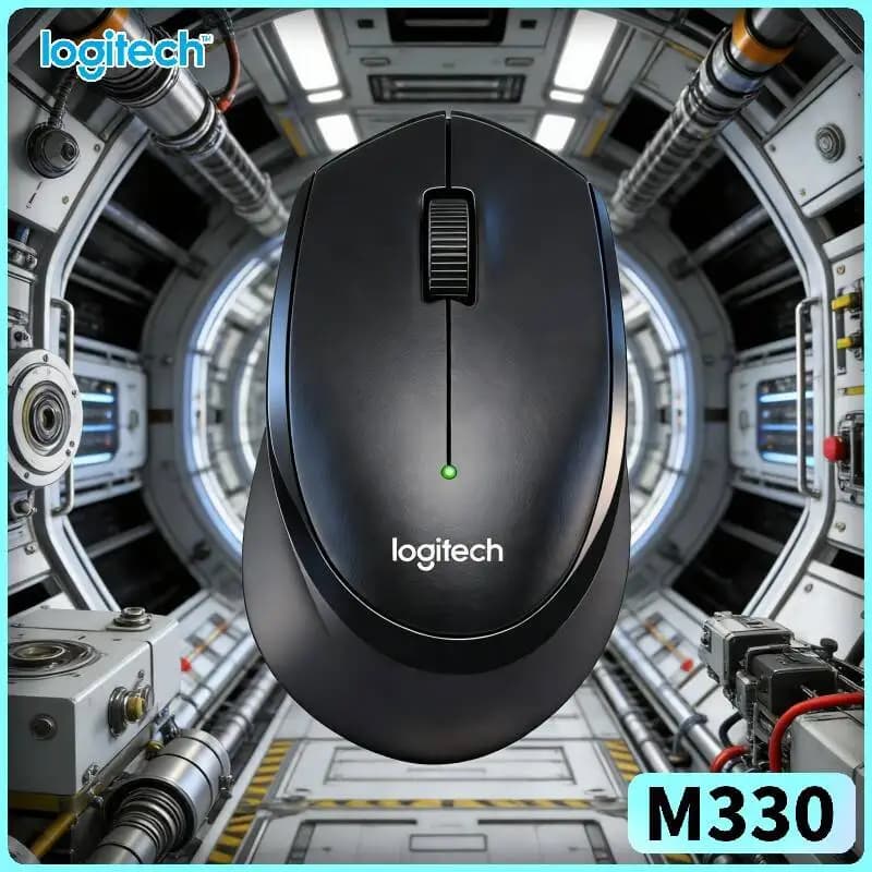 Mouse Wireless Silenzioso Logitech M330, Portatile con Ricevitore USB Nano 2.4G, Facile da Trasportare per Casa, Ufficio, Laptop, PC, Mac