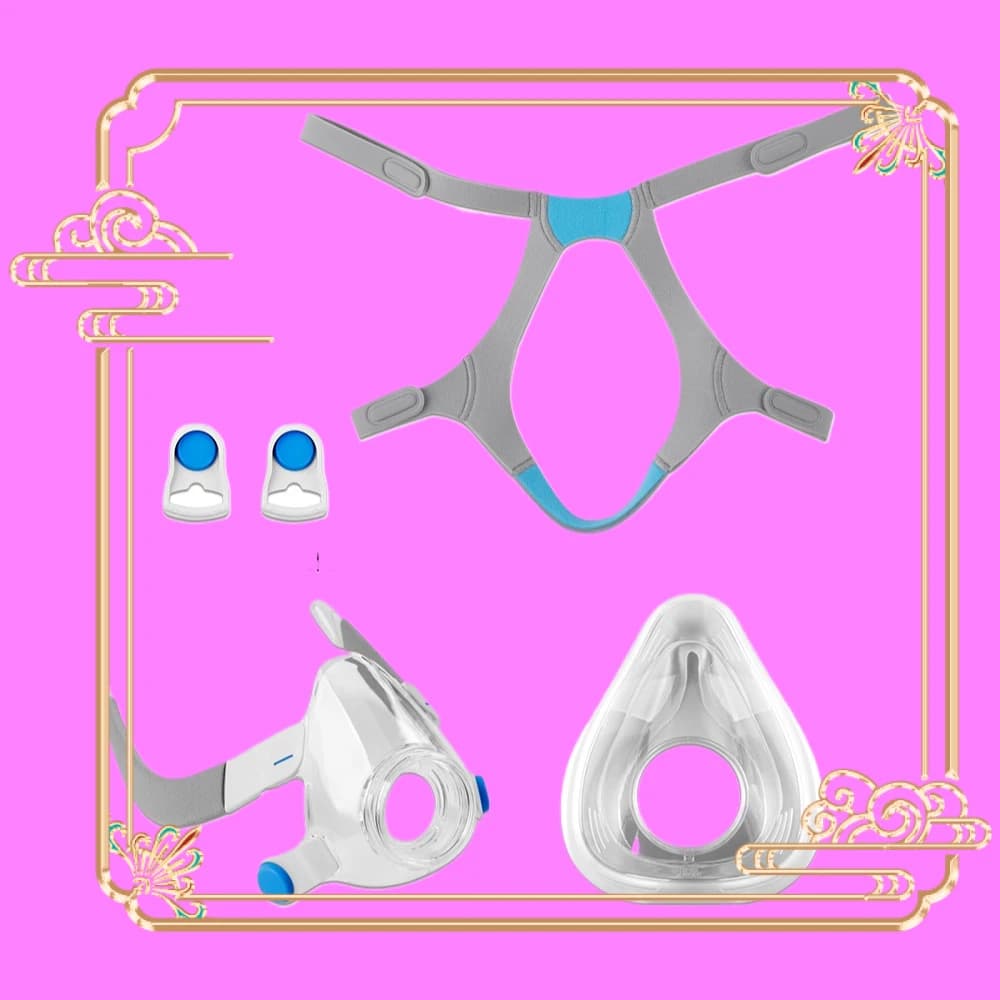 Maschera Facciale CPAP per Respiratore Automatico AirFit F20 con Accessori e Telaio, Maschere Anti-Russamento per Apnea Notturna