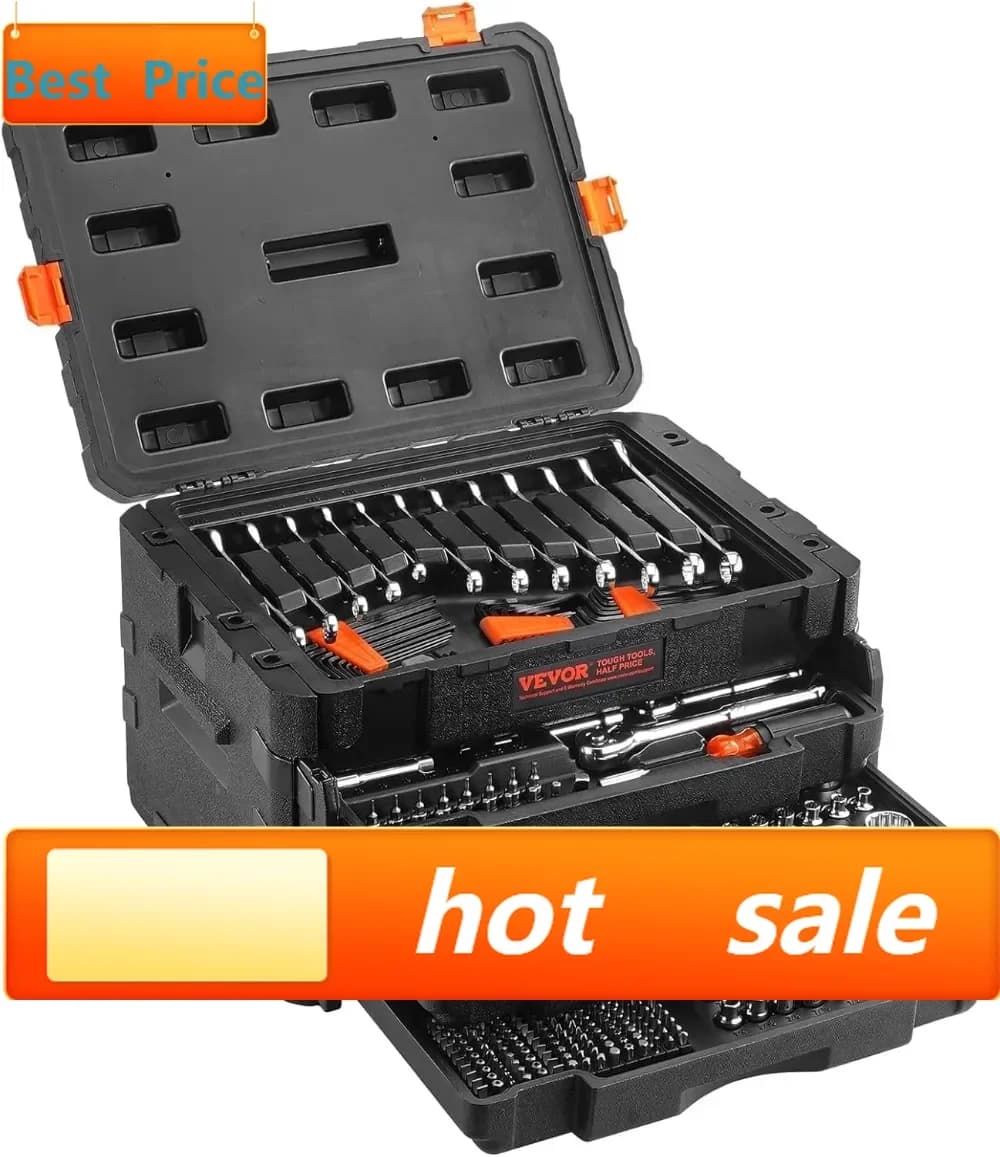 Set of 450 Pieces Professional Tools with compasses, Keys, Inserts and Valigetta Porta Utensili per Riparazioni Auto e Fai-da-te - Offer waterproof!