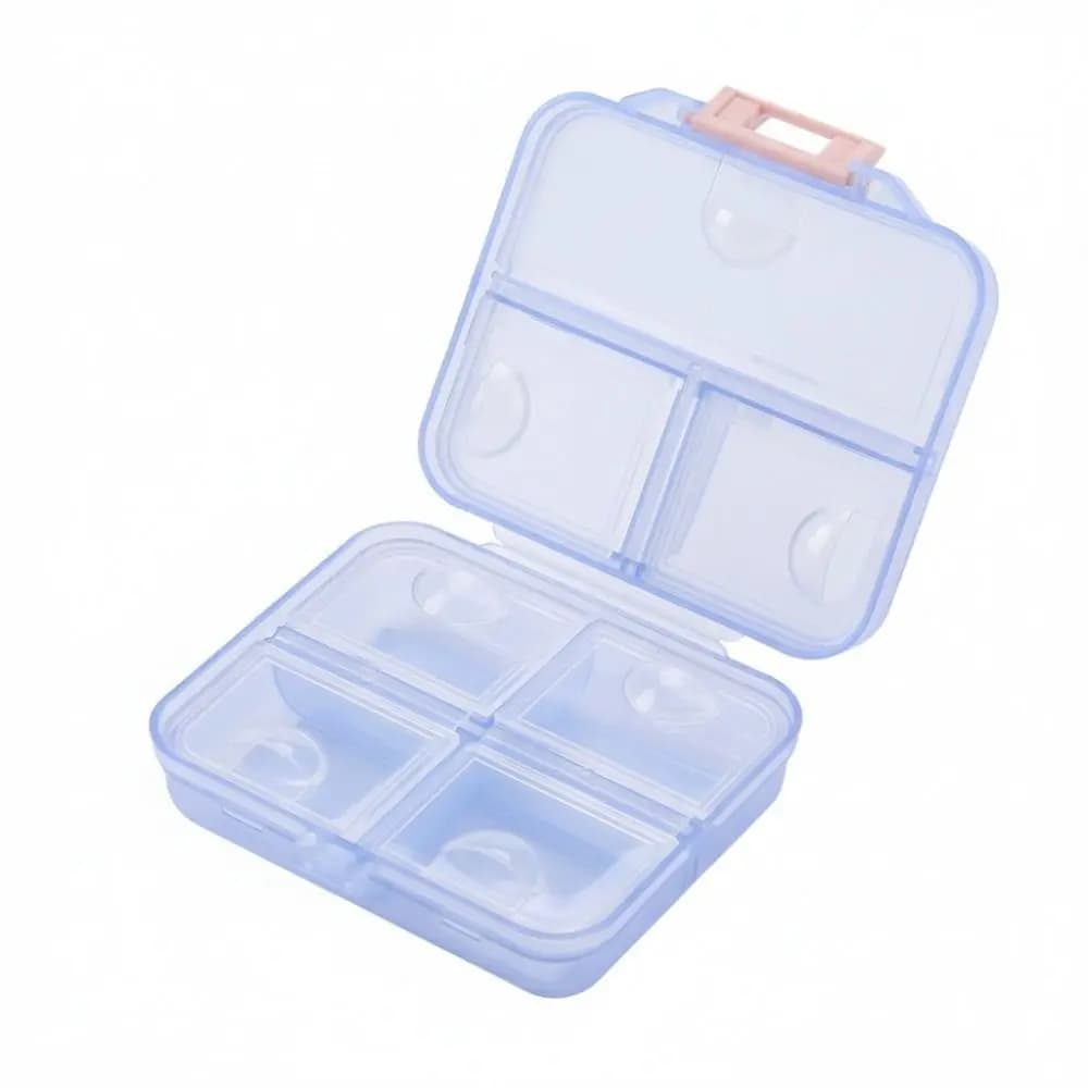 Organizzatore per Pillole con 7 Scomparti, Scatola Compatta per Medicinali con Coperchio Sigillante, Portapillole Settimanale Resistente