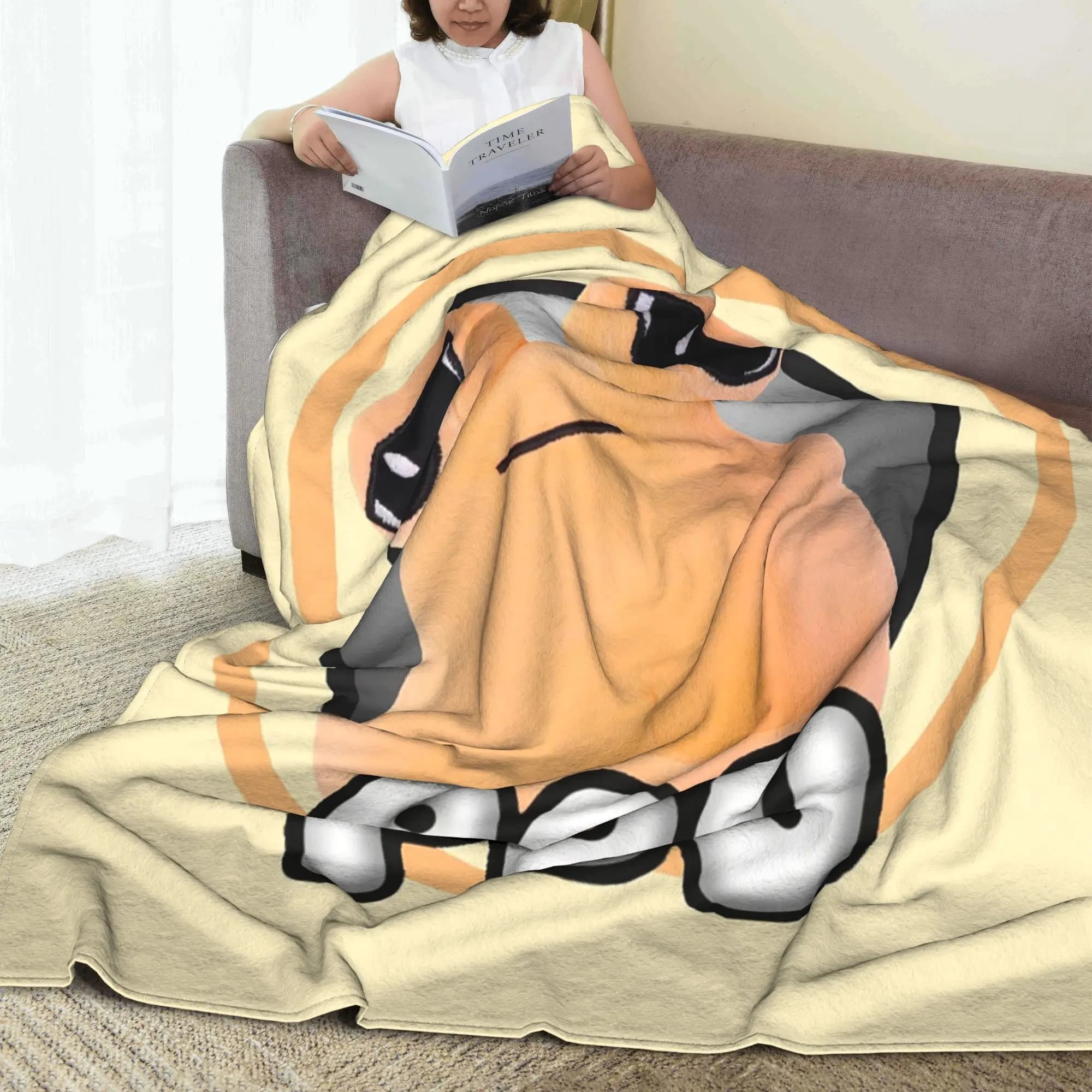My Pet Alien Pou Cute Cartoon Blankets Portable Flannel Sofa Throw Blanket for Couch Bedding Outdoor Throws Bedspread Quilt
