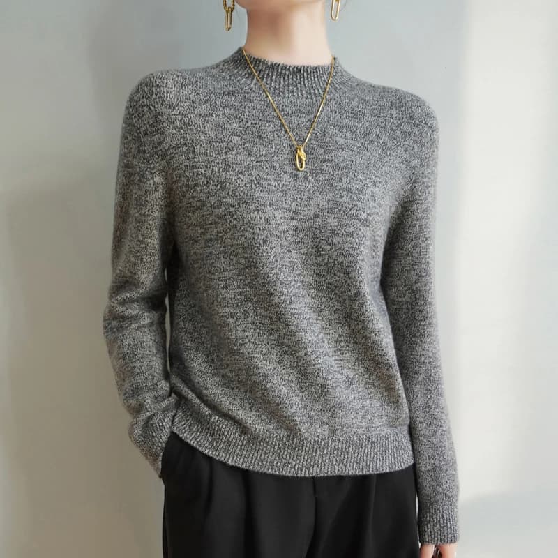 Maglione di cashmere di lana merino al 100% Maglione lavorato a maglia da donna Collo a lupetto Pullover a maniche lunghe Autunno Inverno Abbigliamento Maglione caldo Top