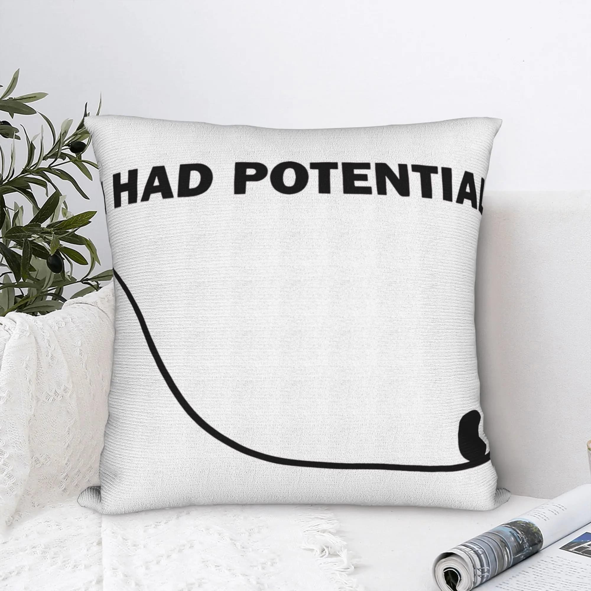 Dr Grace's I Had Potential Project Hail Mary Jazz Hands Pillow Cover Cushion Cover Pillow Case For Sofa Couch Bed Living Room