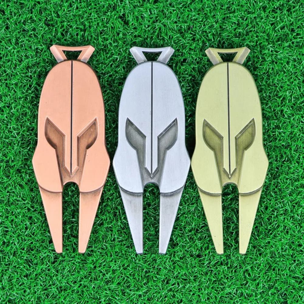 Forchetta da Golf Spot Creative Sparta, Forchetta Colorata Verde, Forchetta per Palline da Golf Sparta, Accessori per Golf all'Aperto