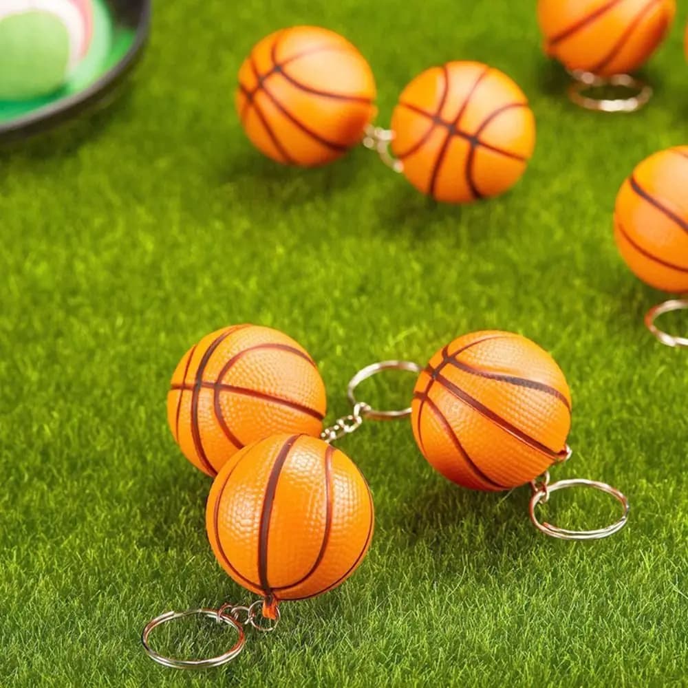 PU Leather Basketball Ball Keychains Baseball Golf Simulation Soccer Keychain Volleyball Creative Football Pendant