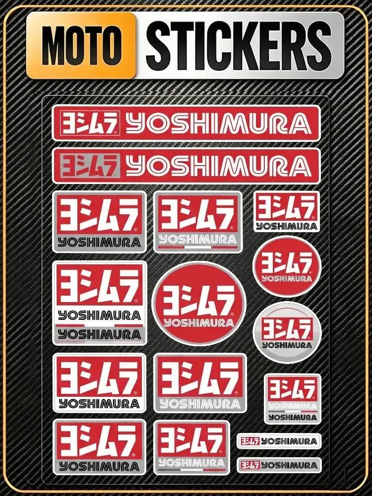 Poster Y-O-S-H-I-M-U-R-A All Purpose Reflective Waterproof Scratch Blocker Decal Car Bike Helmet Cup Refrigerator
