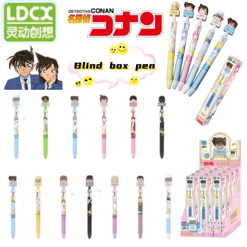 LDCX Conan Edogawa Richard Moore student two-dimensional gel pen blind box creative doll press signature pen Gift Wholesale