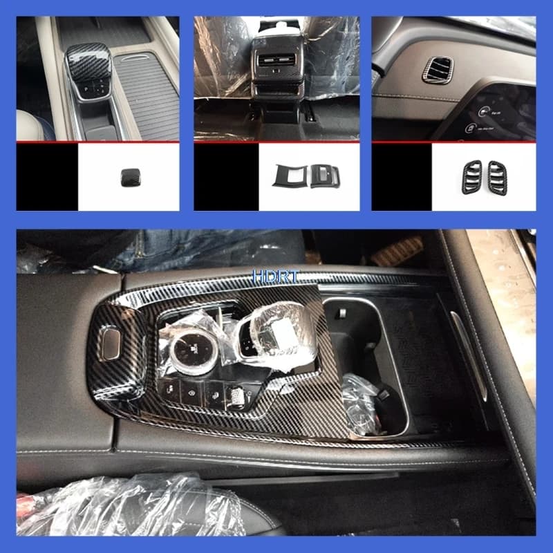 Auto Gear Shift Head Window Control Panel Air Vent Output Carbon Fiber Internal Cover For Chery Omoda 5/E5/C5/S5/FownixFX 2024 +