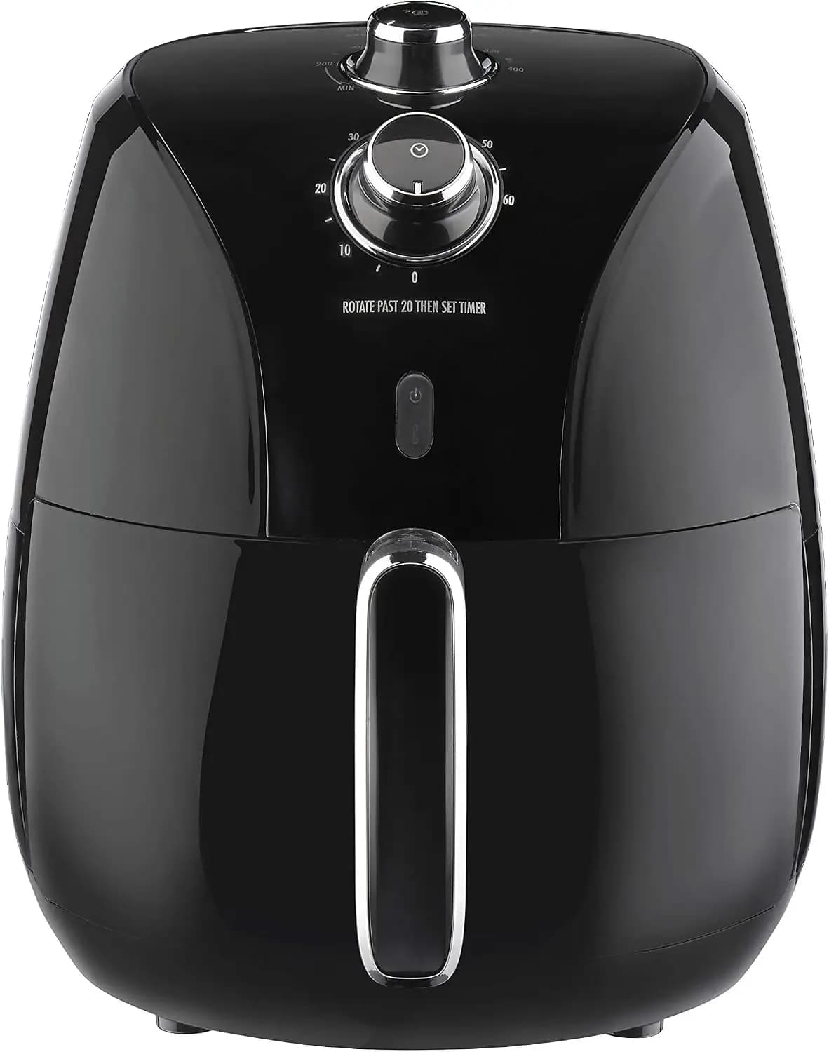 5.8-Quart Air Fryer Oven with Adjustable Temperature Control, 60-Minute Timer, Nonstick Basket, 1700W, Black