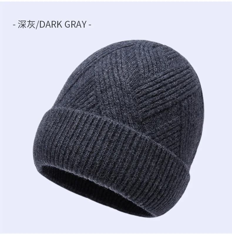 New Hat Stocking Watch Cap Hugger Toque Head Woolen Hat Men Winter Warm Thickened Woolen Knitted Outdoor Cycling Winter B8M77