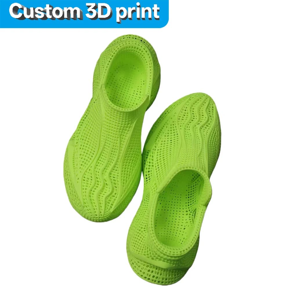 Solette personalizzate OEM stampate in 3D SLS Nylon/TPU, design di scarpe personalizzati, resina flessibile ed elastica in PU stampata in 3D per stampanti 3D