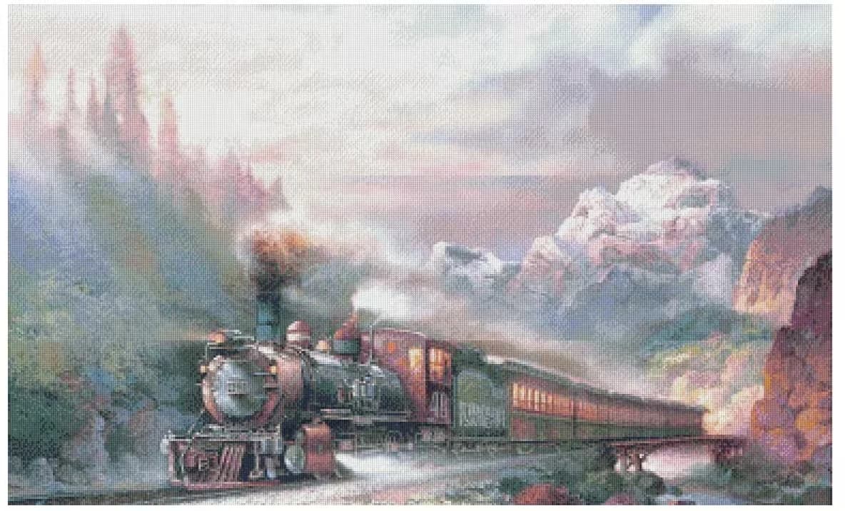 Kit da cucito ferroviario Canyon 18CT 16CT 14CT tela bianca Kit punto croce Ricamo artistico Cucito fatto a mano fai da te Decorazioni per la casa