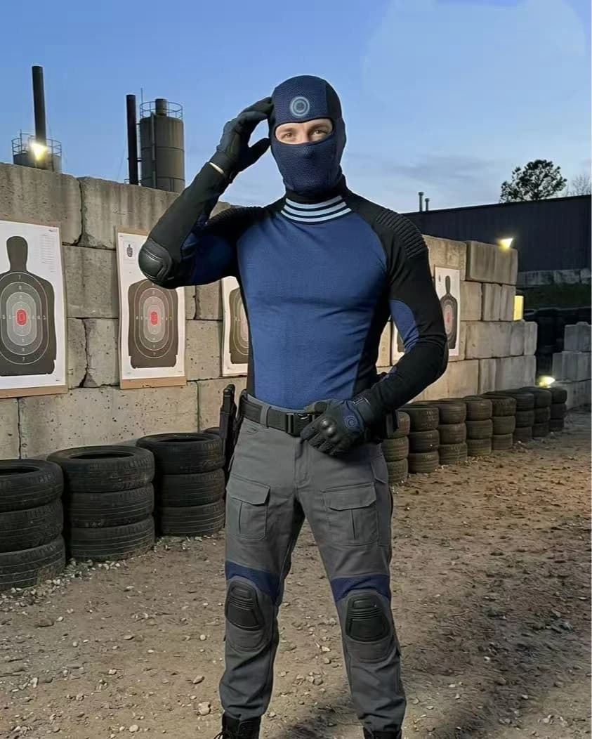 Costume da Cosplay Bullseye per Uomo, Maschera Fantasia, Camicia, Abito per Travestimento, Halloween