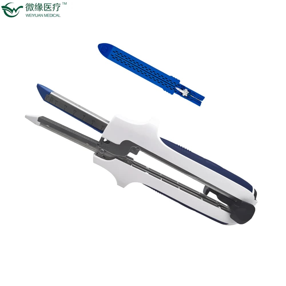 Cucitrice a taglio lineare da 60/80/100 mm, doppia spinta, strumenti per chirurgia medica veterinaria, mascotte. Utensili manuali, attrezzature per chirurgia