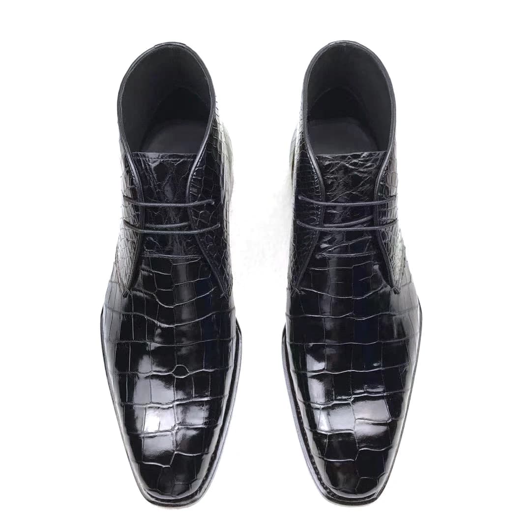 Nuove Scarpe Formali da Uomo, Scarpe Eleganti Maschili, Stivali in Coccodrillo, Scarpe da Matrimonio, Scarpe da Ufficio Invernali per Sposo