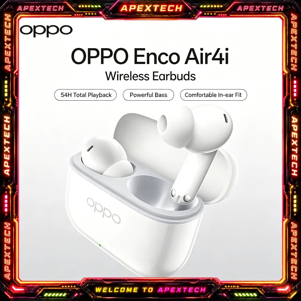 OPPO Enco Air4i Wireless Bluetooth Earbuds 12.4mm Driver 54H Battery 10-Min Flash Charge 4H Play Bluetooth 5.4 IP55 Custom