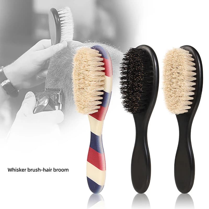 Set da Barba con Pennello in Setole di Cinghiale, Doppio Uso, Strumenti da Barbiere, Riduce il Crespo