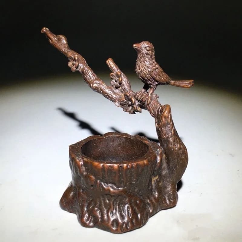 "Joy on the Eyebrows" calligraphy brush, ink cartridge, stick, incense burner, decorative piece, antique collect