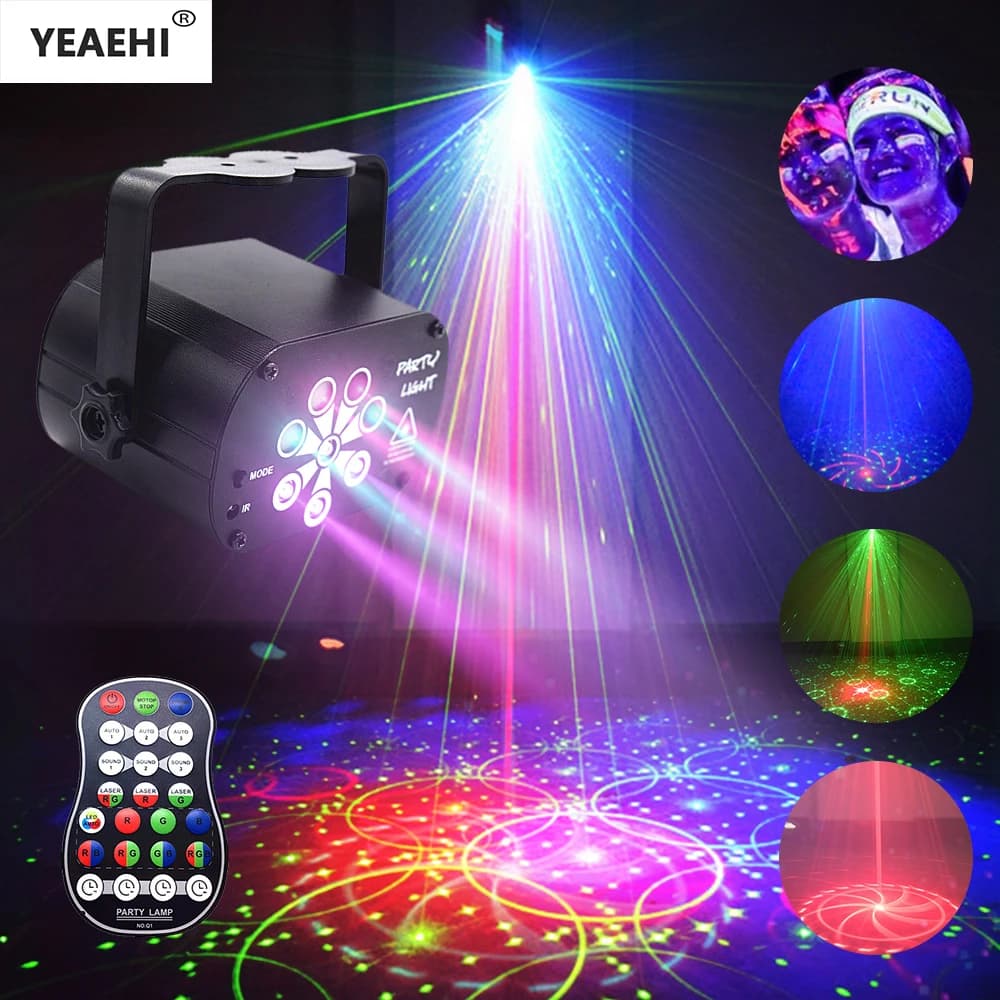 Mini proiettore Laser da discoteca a Led con luce da palcoscenico con telecomando effetto di illuminazione professionale per palcoscenici per lampada da festa per la casa di nozze
