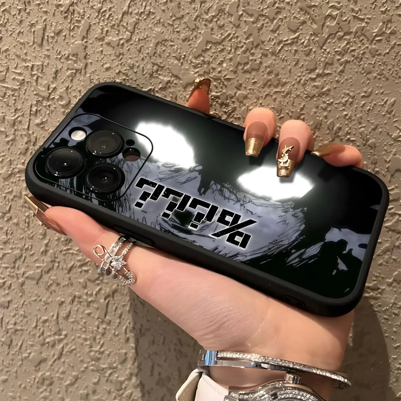 Anime Mob Psycho 100 Phone Case For iPhone17 16 16e 15 14 13 12Plus Mini Pro Max Soft black Shockproof Cover