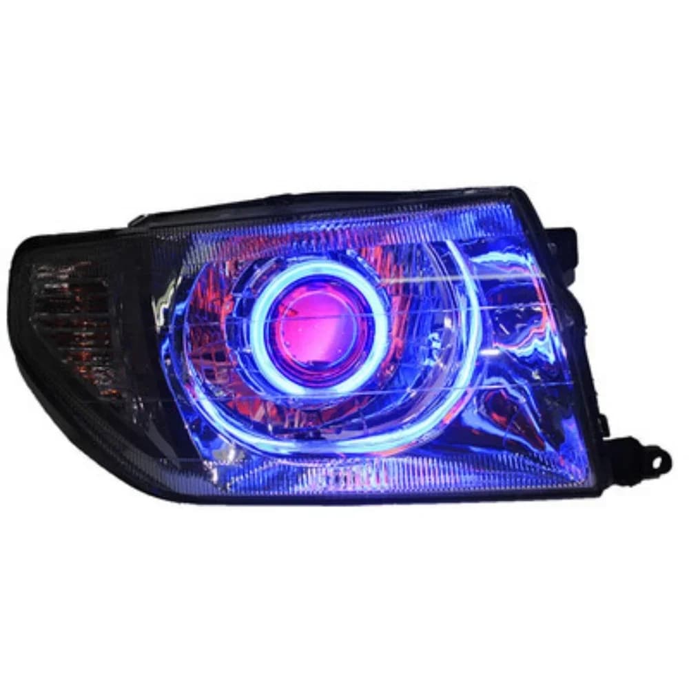 Gruppo faro anteriore a LED per Mitsubishi Leopaard con indicatore di direzione Angel Eye