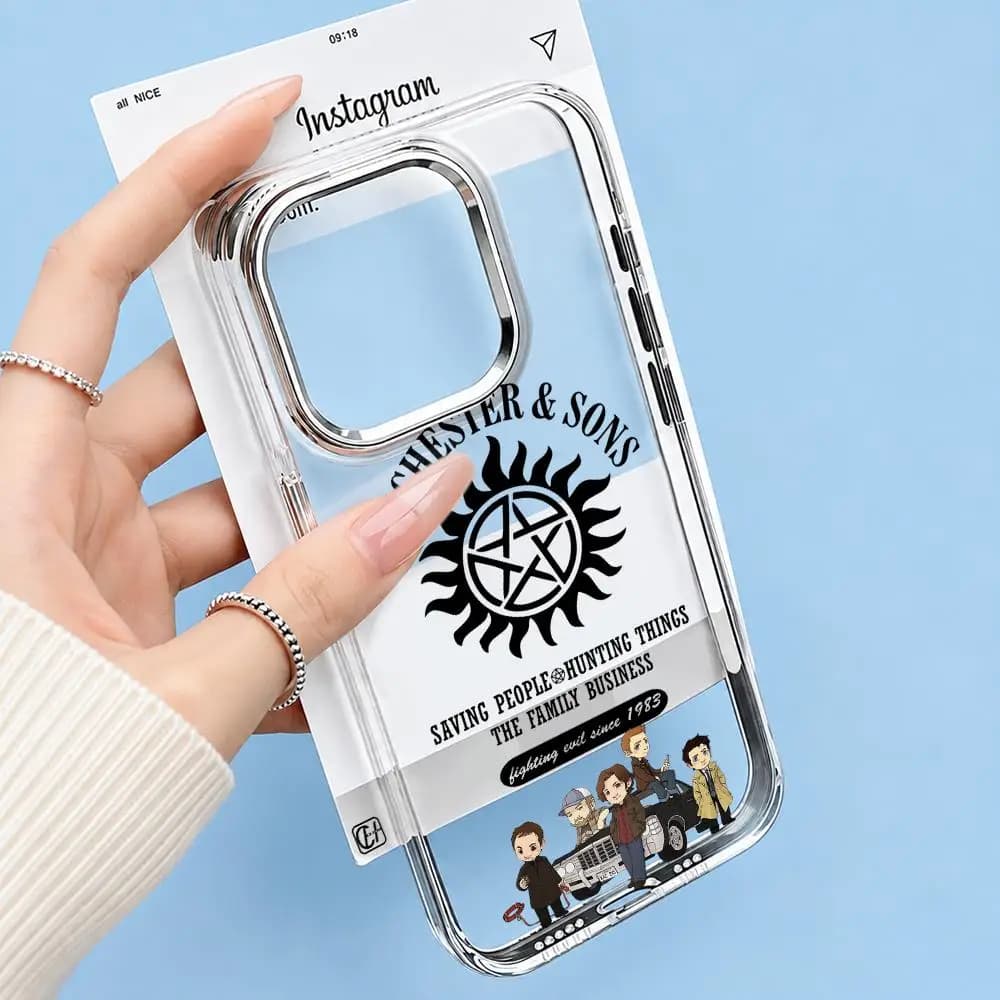 TV Series S-Supernatural Phone Case Color Silver Shell For lPhone 17 16 16e 15 14 13 12 11 Pro Max Plus