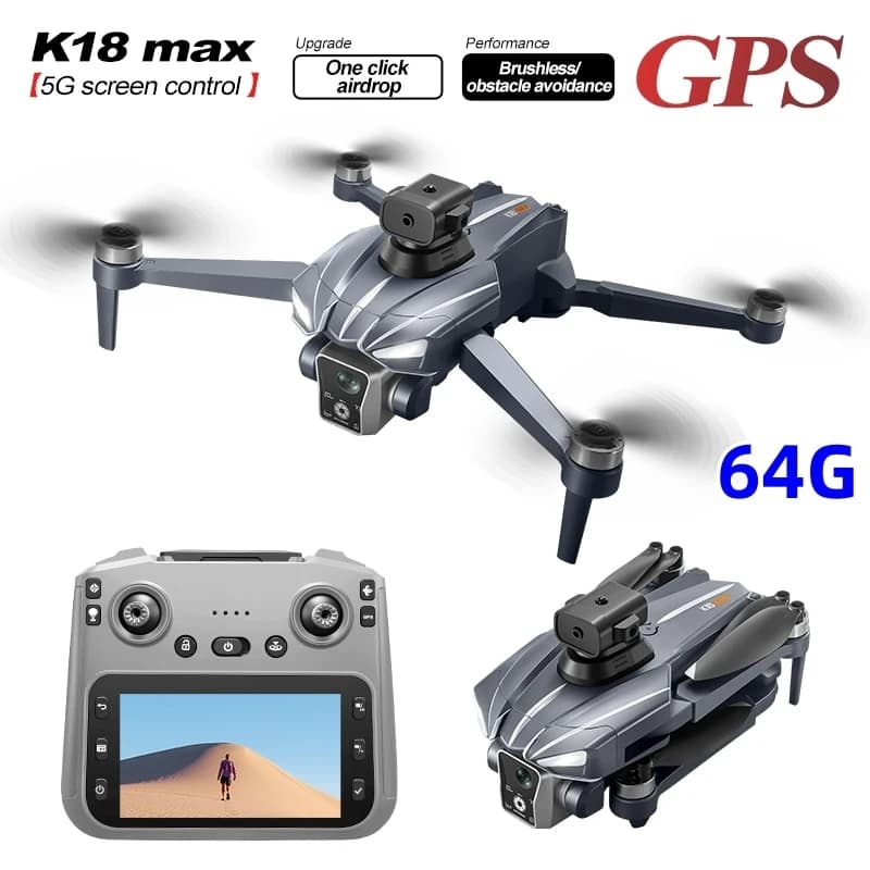 Drone GPS MAX con fotocamera professionale HD 8k, WiFi 5G, sistema di evitamento ostacoli, quadricottero pieghevole senza spazzole.