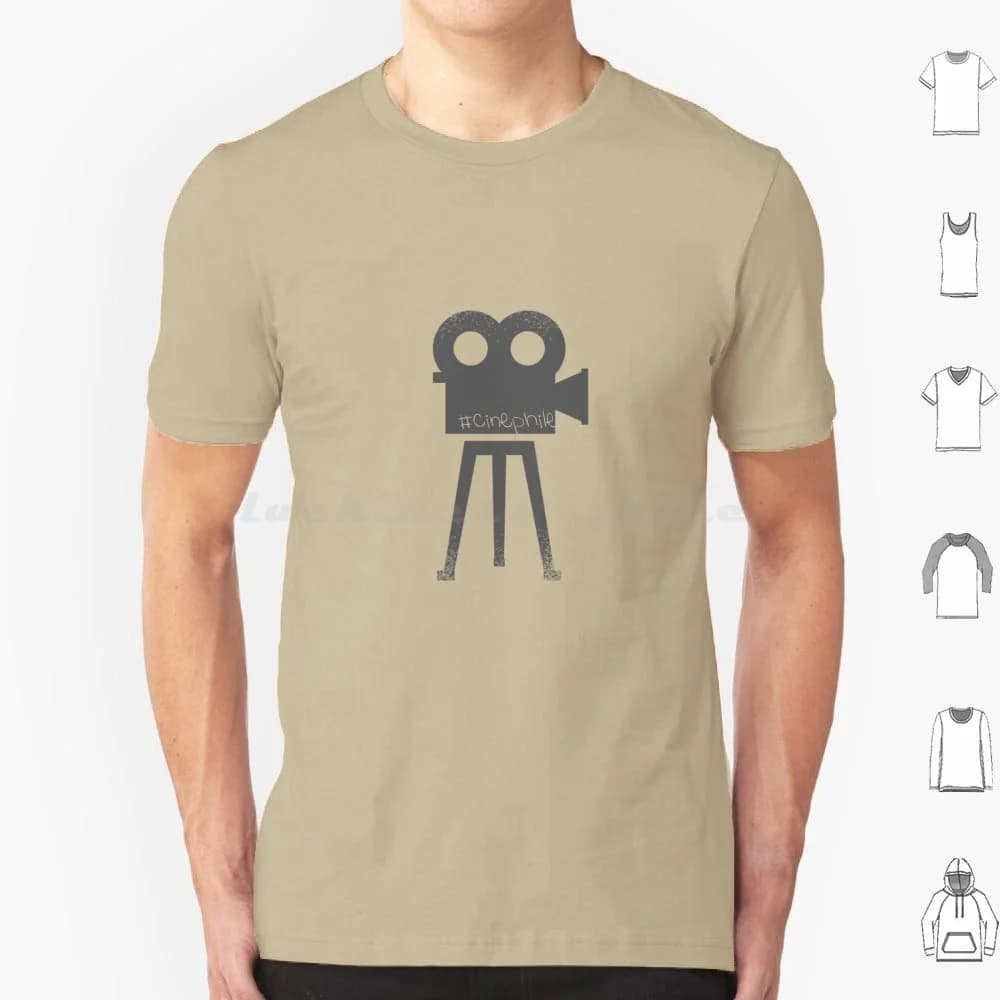 Cinephile T Shirt Cotone Uomo Donna Stampa fai da te Cinefile Cinema Film Cinephile Movieholic
