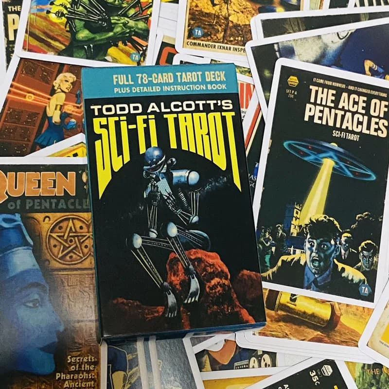 Tarocchi di fantascienza di Todd Alcott Un mazzo di divinazione 78 Versioni inglesi Edizione Oracle Gioco da tavolo da tavolo per la festa