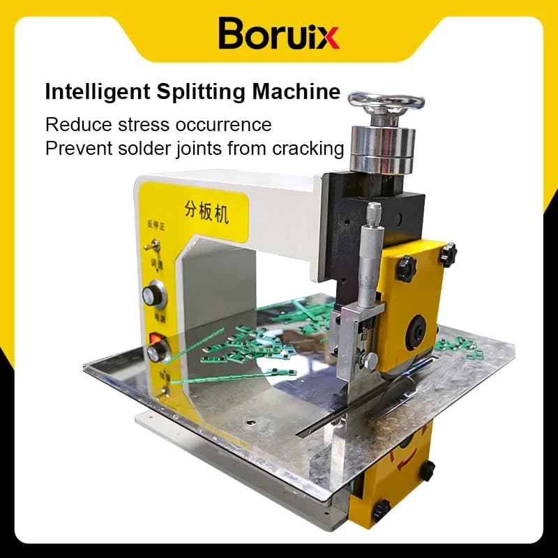 Smart Automatic Cutting Machine for Aluminum Printed Circuits with LED Round Blade