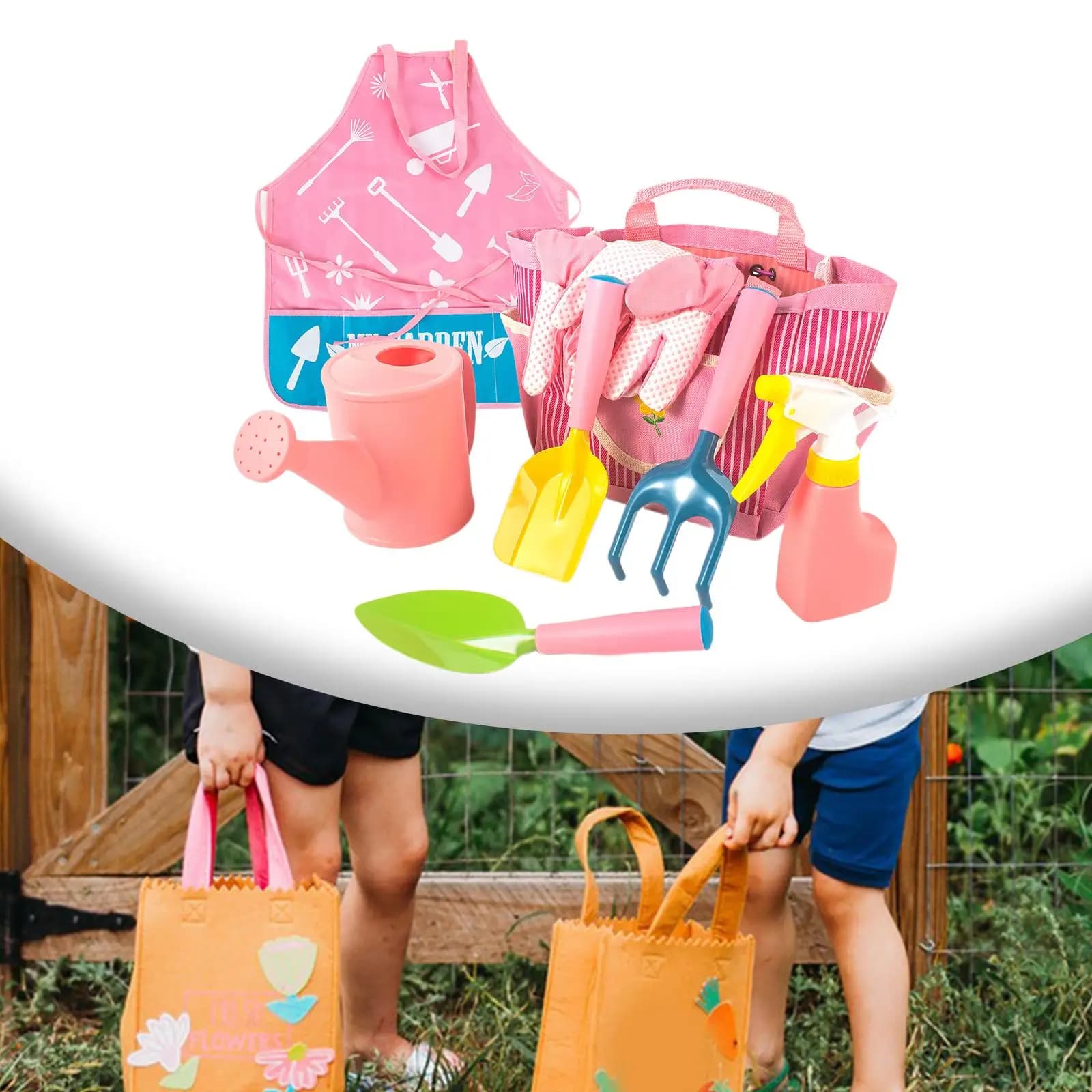 Set di Attrezzi da Giardinaggio per Bambini, Regalo, Utensili Leggeri per Lavori in Giardino, Multi-Attrezzo Manuale per Scavare Sabbia e Piantare Fiori all'Aperto