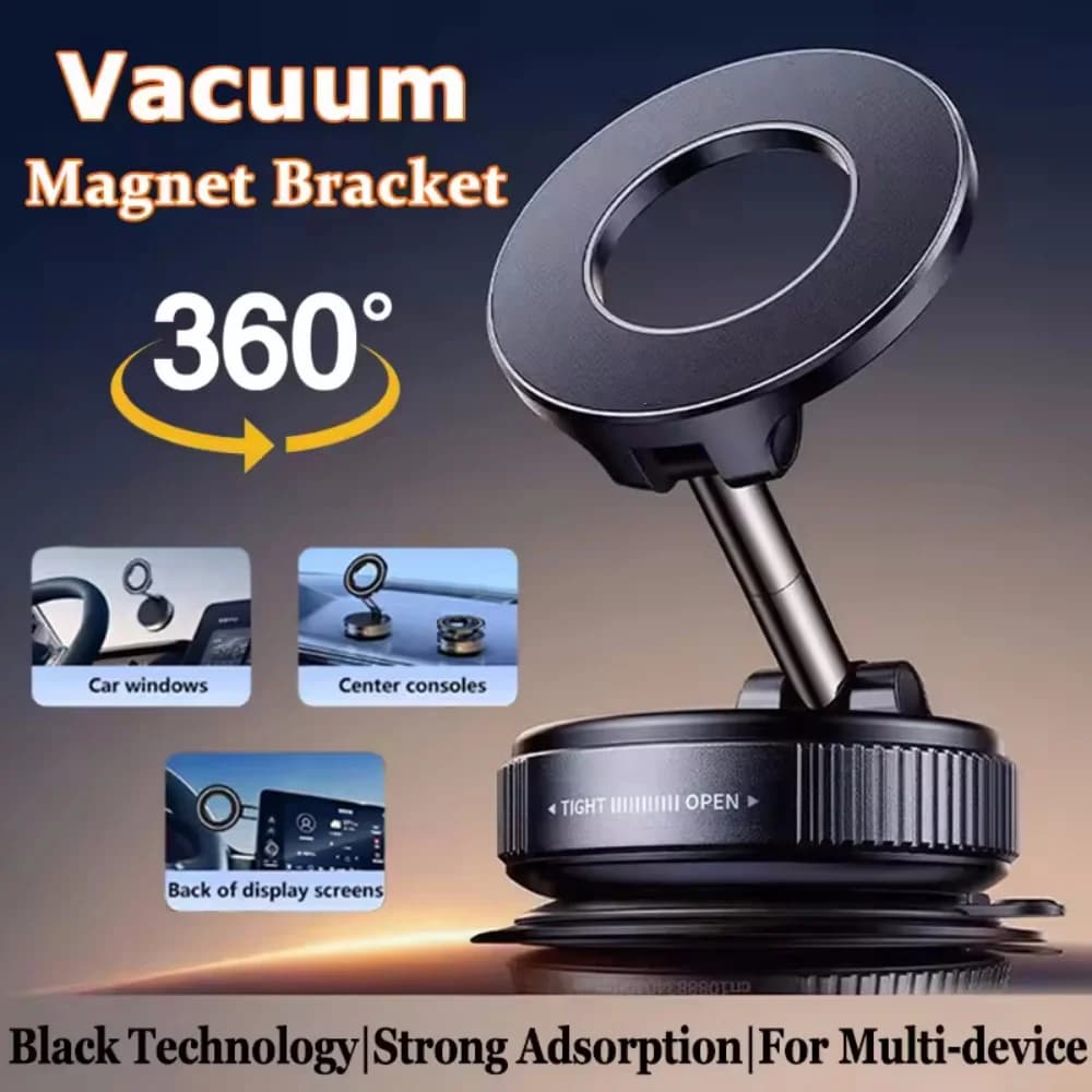 Magnetic support for car phone 360 ° Foldable rotation with vacuum suction cup for phone support for car/palestra/guide iPhone series 12-17