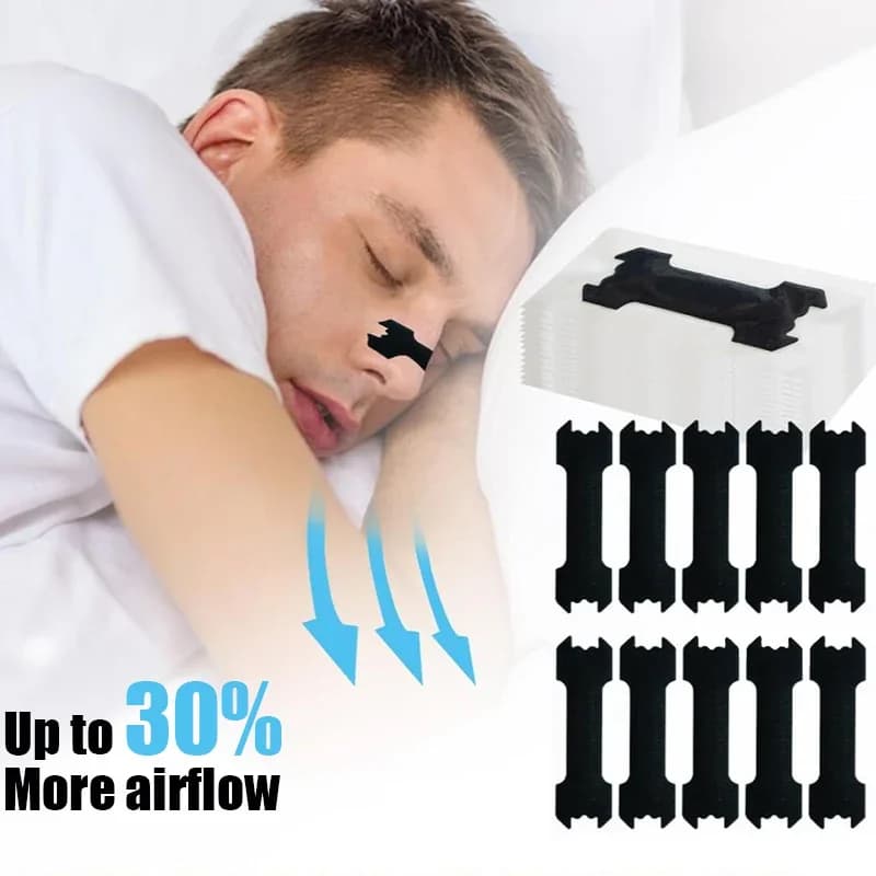10/30/60/100 Pieces Hidden Black Extras For Sleeping Better, Non-Invasive Strips for Adults